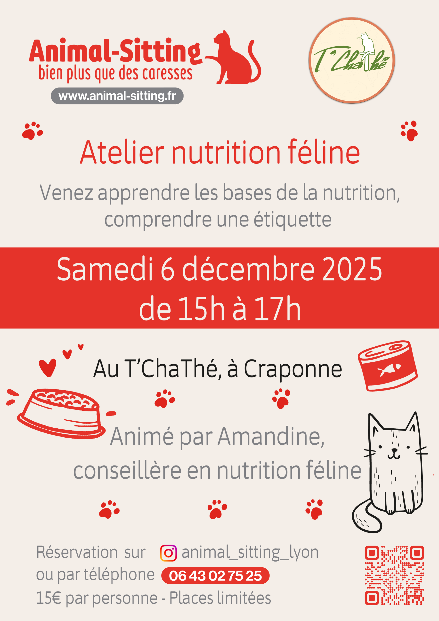atelier nutrition féline à craponne